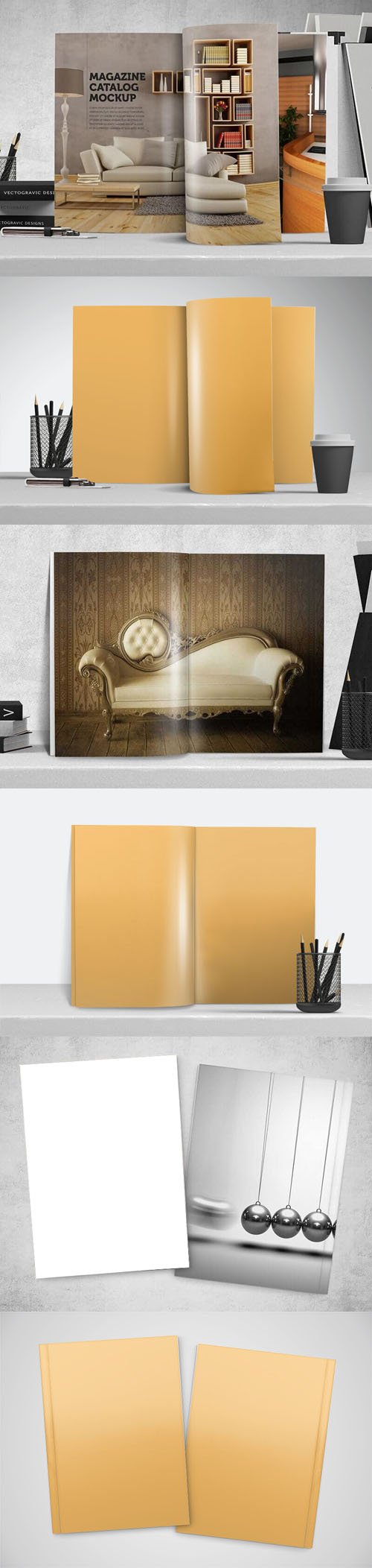 Magazine Catalog PSD Mockups Templates