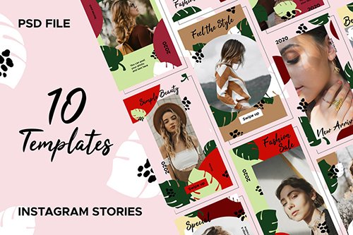 Vintage Fashion Stories Pack PSD