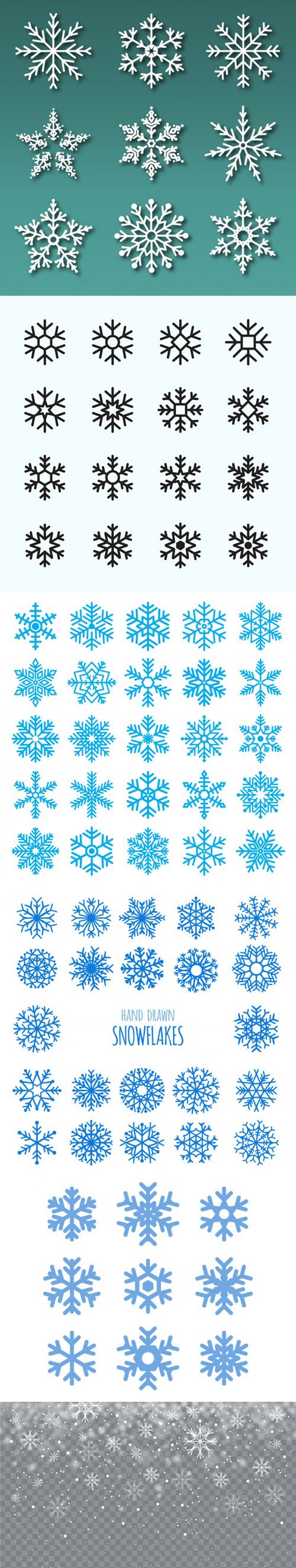 Snowflakes Vector Collection 2