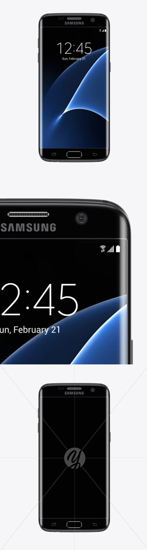 Black Onyx Samsung Galaxy S7 Phone Mockup