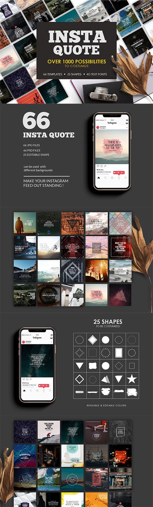 Instagram Quote Templates PSD