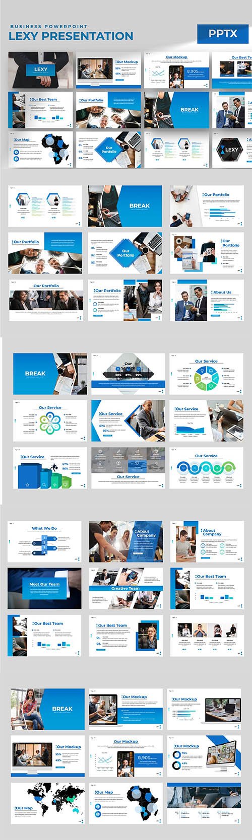 Lexy Business Powerpoint Keynote and Google Slides Templates