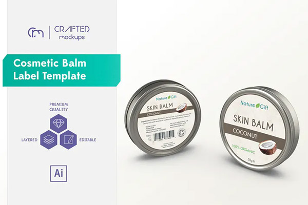 Cosmetic Balm Label Template