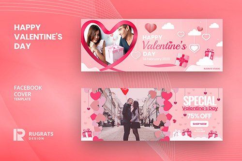 Valentine's R1 Facebook Cover Template