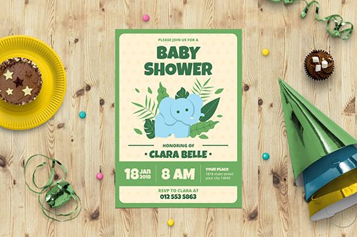Baby Shower Invitation PSD
