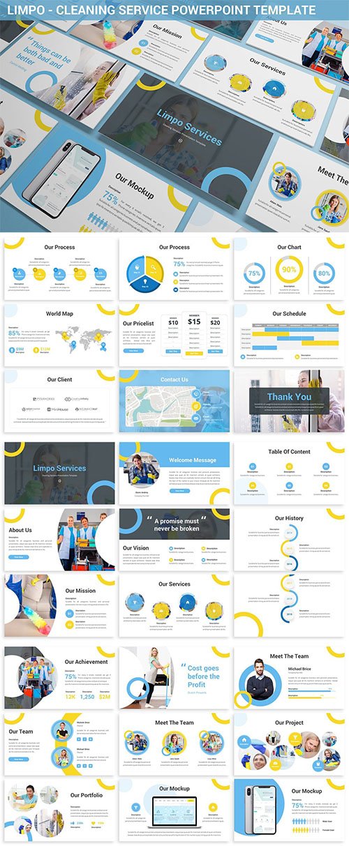 Limpo - Cleaning Service Powerpoint Template