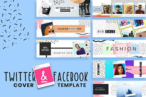 Facebook & Twitter Cover Templates