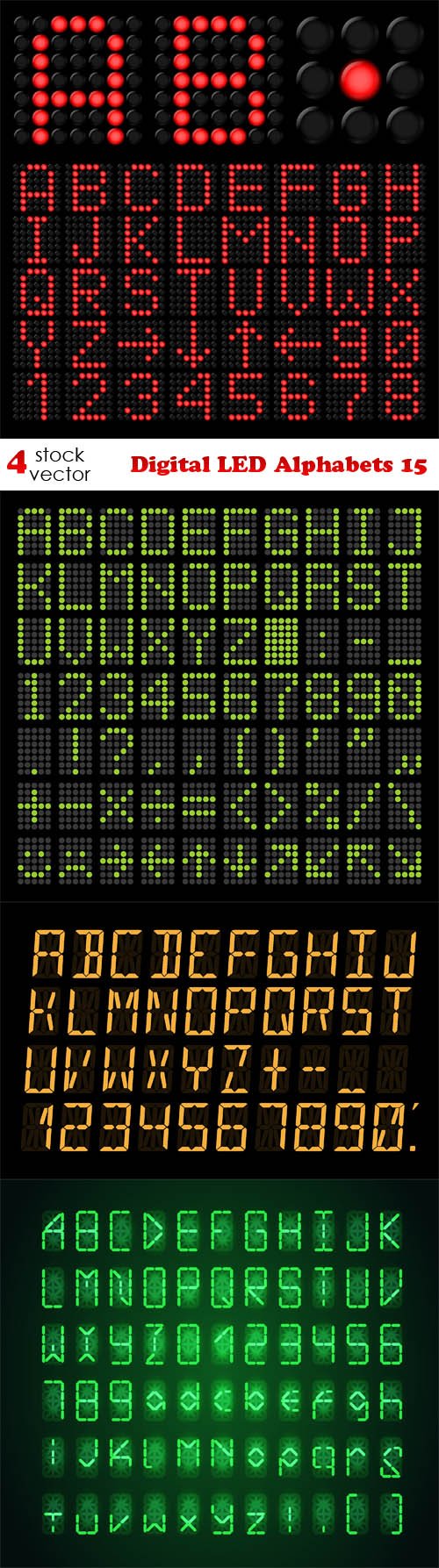 Vectors - Digital LED Alphabets 15