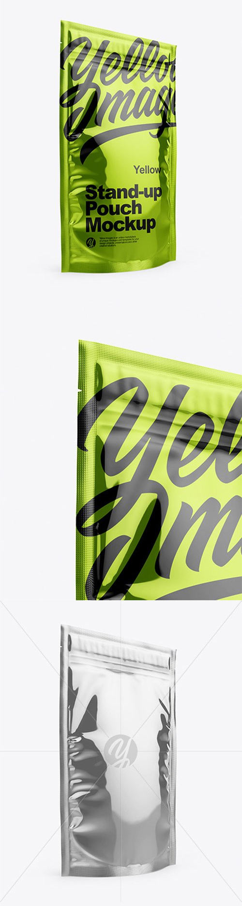 Metallic Stand Up Pouch with Zipper Mockup