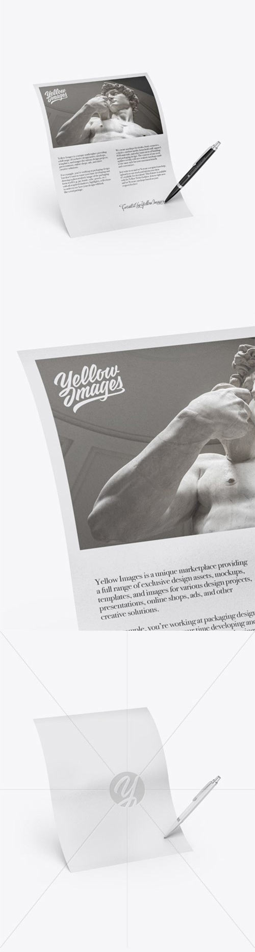 Textured Paper & Pen Mockup