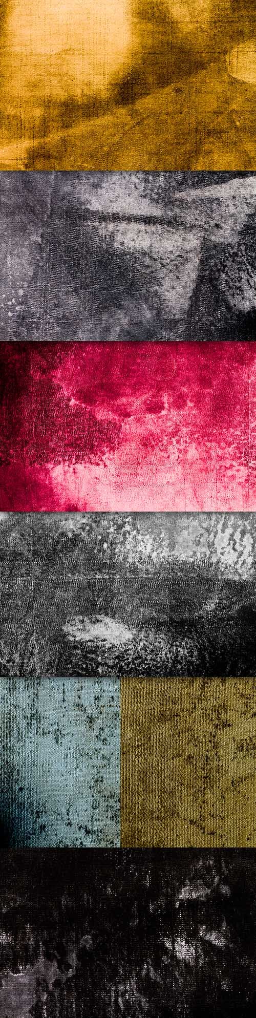 Colored grunge texture fabric and canvas