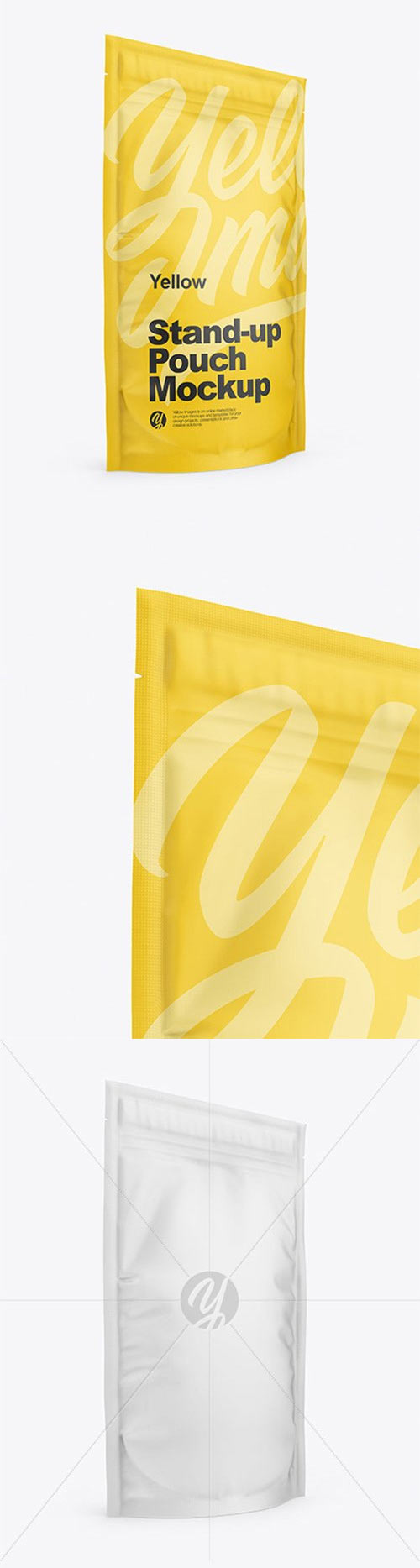 Matte Stand Up Pouch with Zipper Mockup