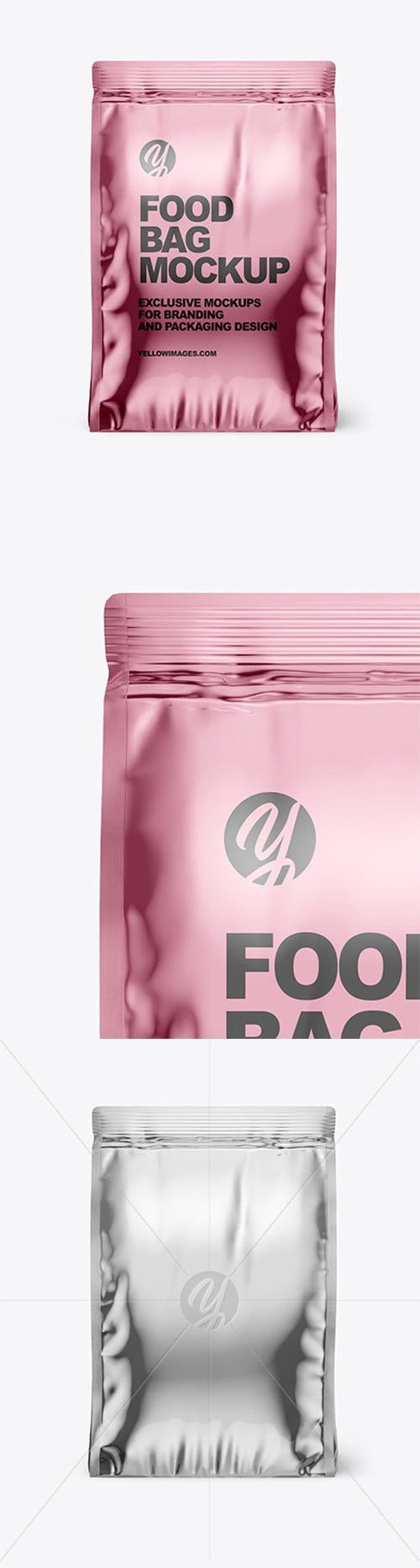 Metallic Food Bag Mockup