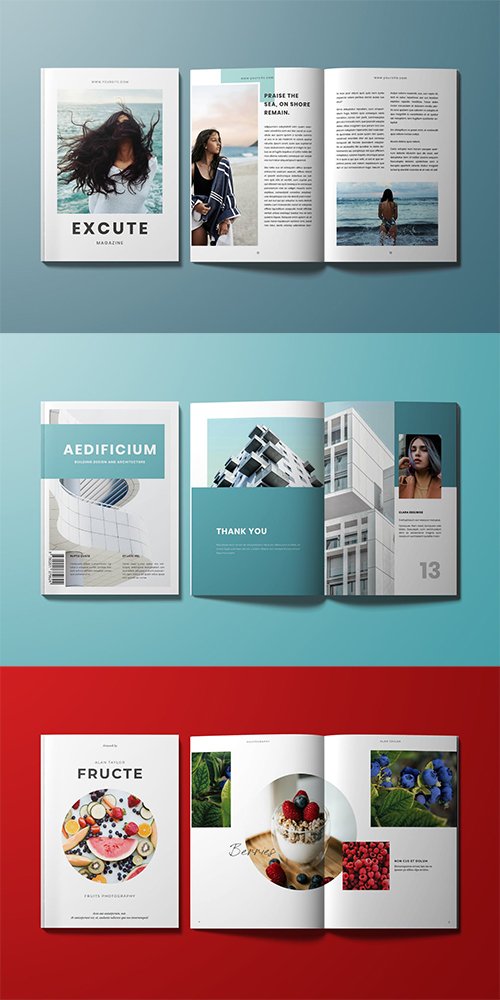 3 Indesign Magazines Pack INDD