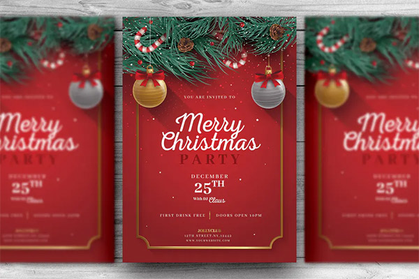 Red Christmas Flyer Template