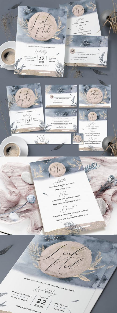 Watercolor Wedding Invitation 3586587