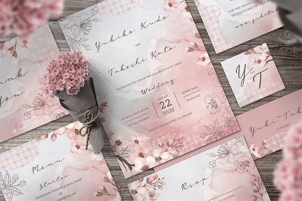 Sakura Wedding Invitation Set