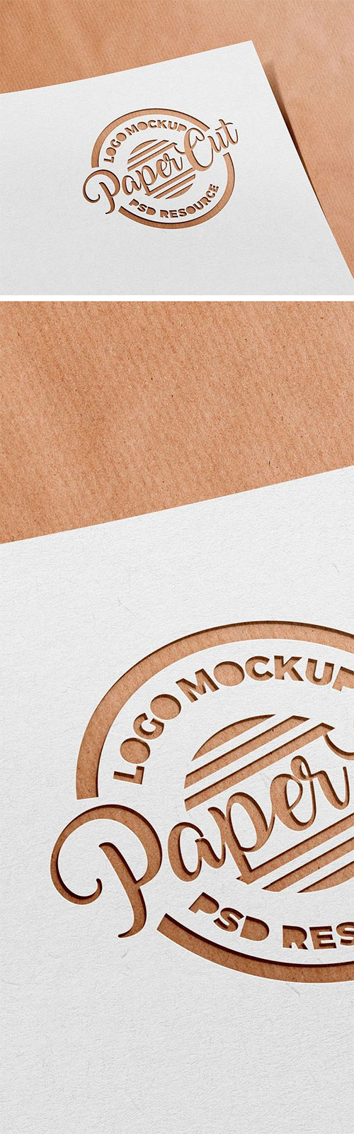 PSD Mock-Up - Paper Cutout Logo