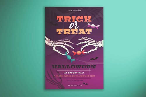 Trick or Treat Flyer PSD