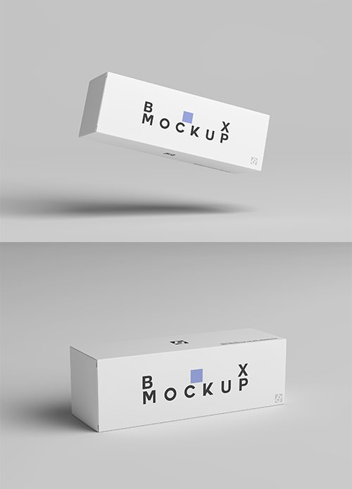 Vertical Box Mockup Template