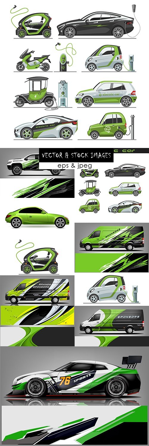 Ecological electric car and design car sport