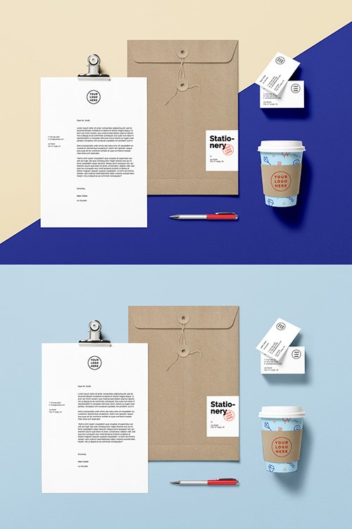 Stationery Branding Scene Mockup