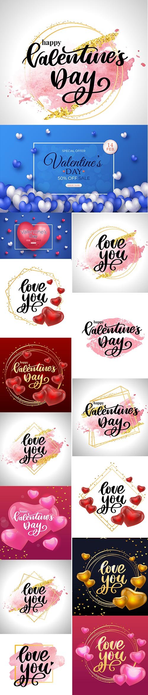 Happy Valentines Day Illustration Set Vol 4