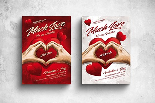 Valentine Invitation Poster & Card - 2 Versions