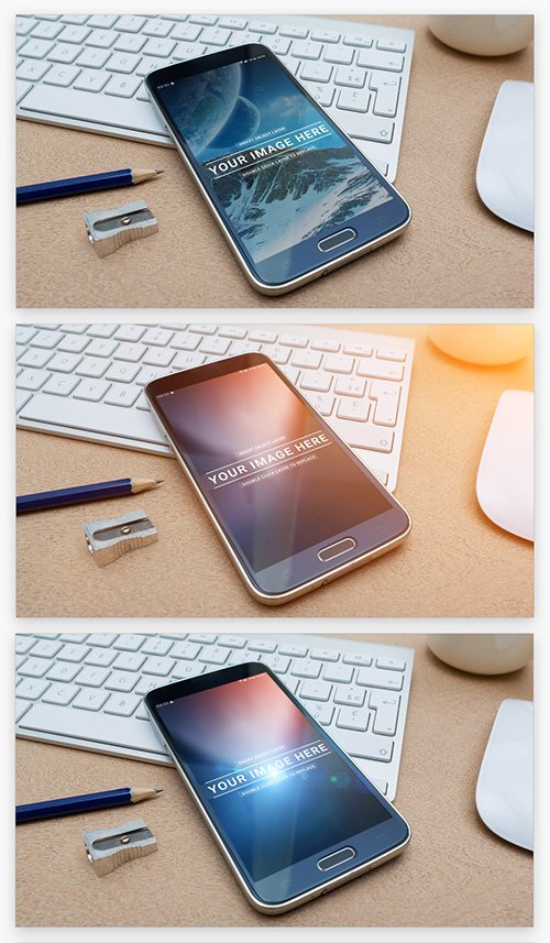 Modern Smartphone on a Keyboard