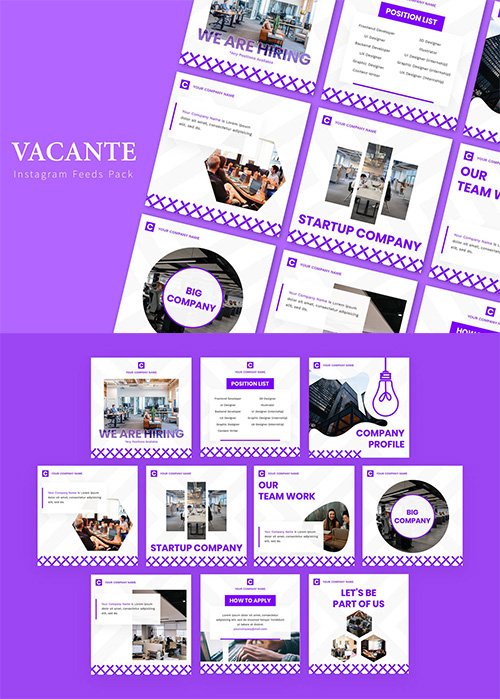 Vacante - Instagram Feeds Pack