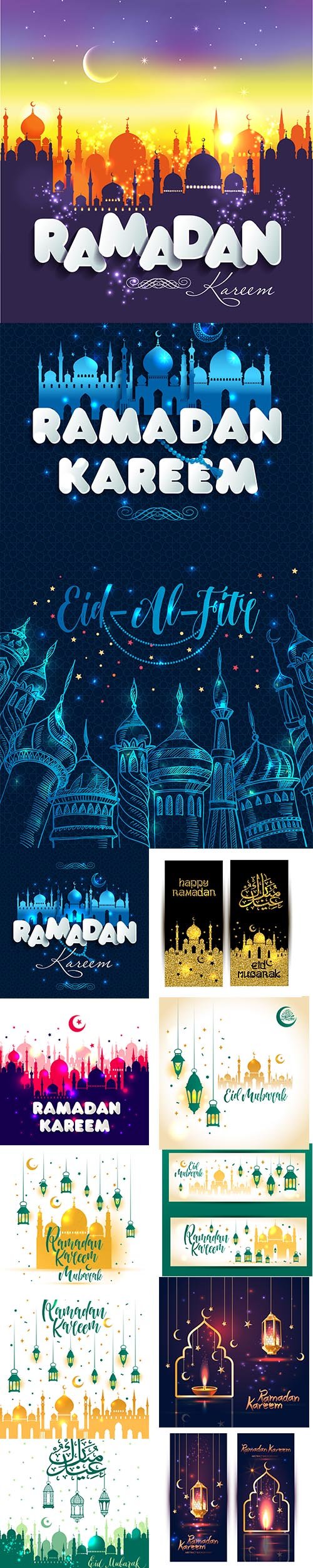 Ramadan Kareem Abstract Islamic Illustrations