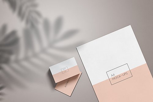 A4 Paper Card Mockup