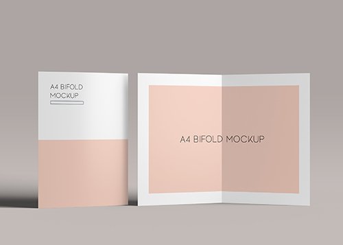 A4 Bifold Brochure Mockups