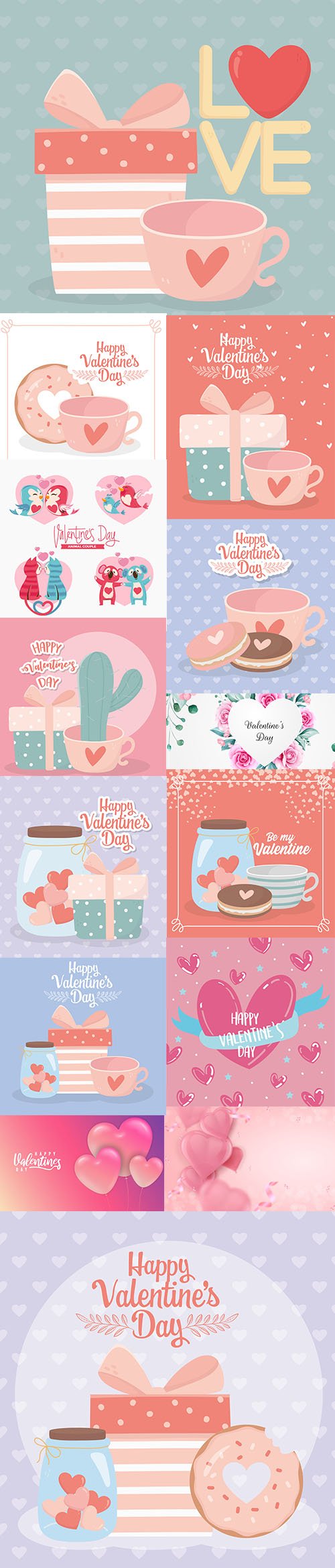Happy Valentines Day Illustration Set Vol 6
