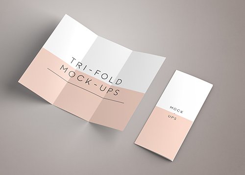 US Letter Trifold Mockup