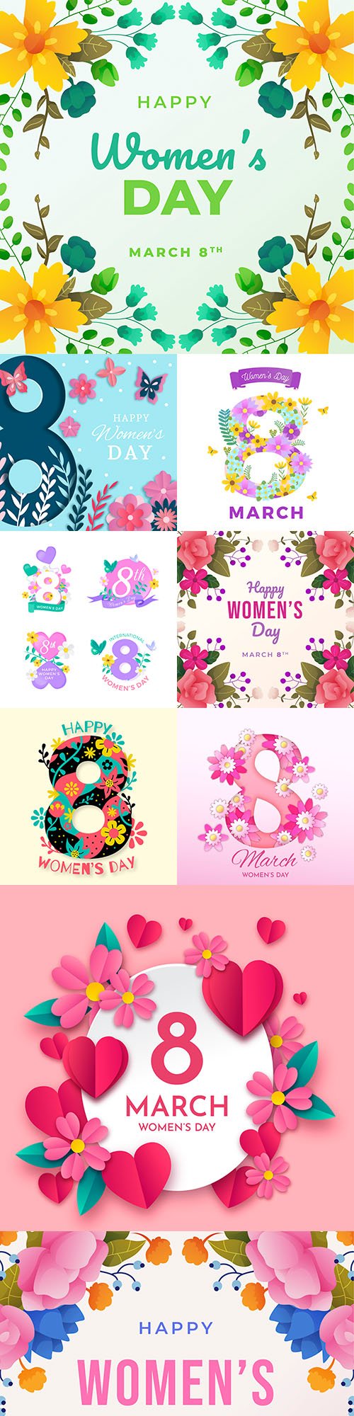 March 8 Women's Day illustration design concept 3