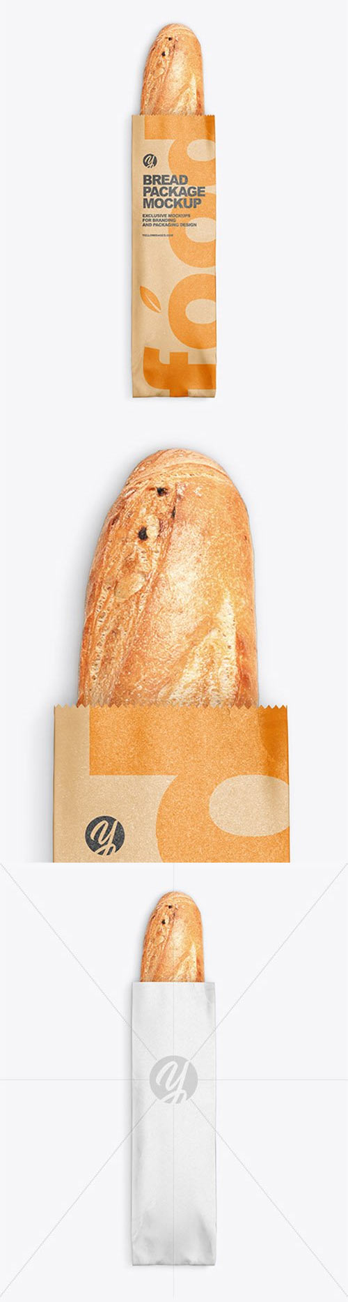 Kraft Package w/ Bread Mockup