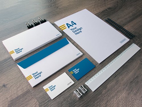 Full Stationery Mockup with Ruler, Pencils, and Sharpeners