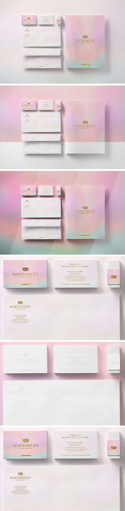 Luxury Gold-Embossed Corporate Stationery Mockup 12