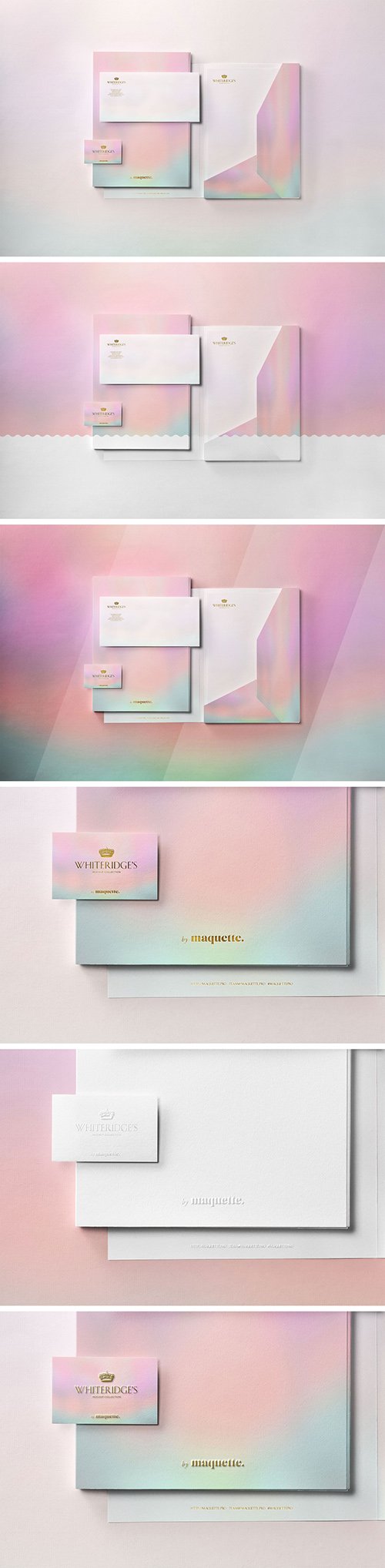 Luxury Gold-Embossed Corporate Stationery Mockup 6