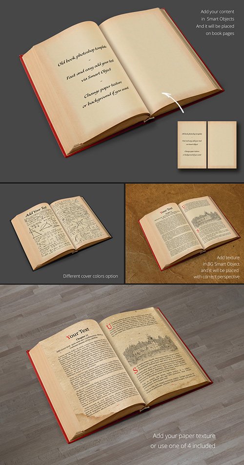 Ancient Book Mockup Layout