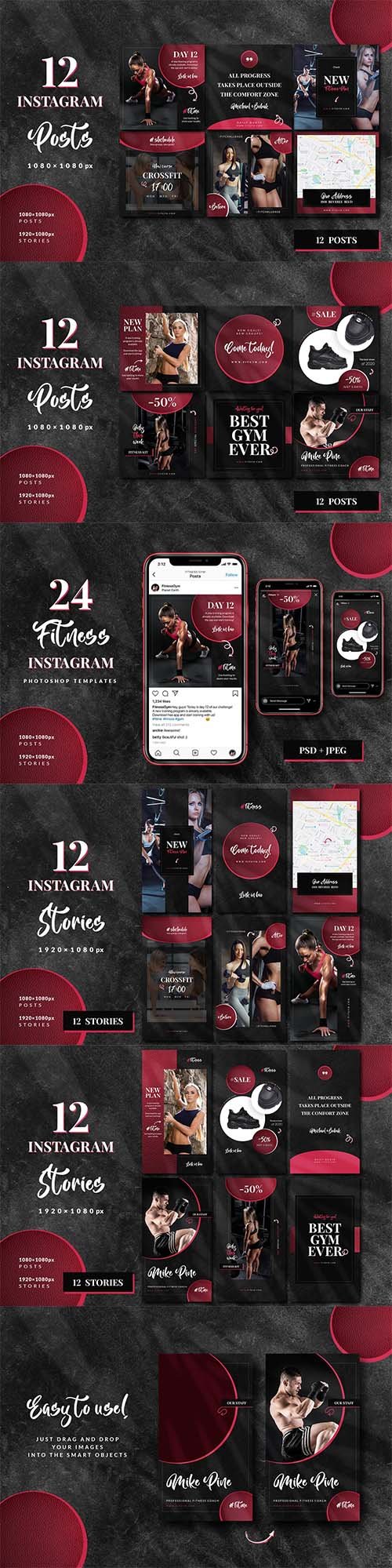 Fitness & Gym Instagram Stories + Posts