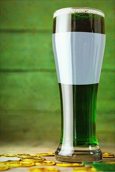 St. Patrick's Day Glass of Beer Mockup