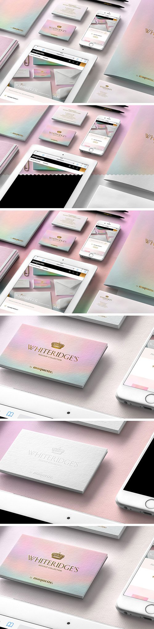 Luxury Gold-Embossed Corporate Stationery Mockup 10