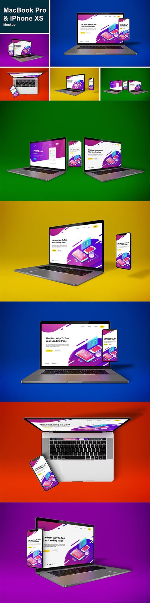 MacBook Pro & iPhone X MockUp