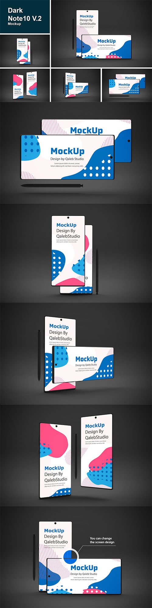 Dark Note 10 V.2 Mockup