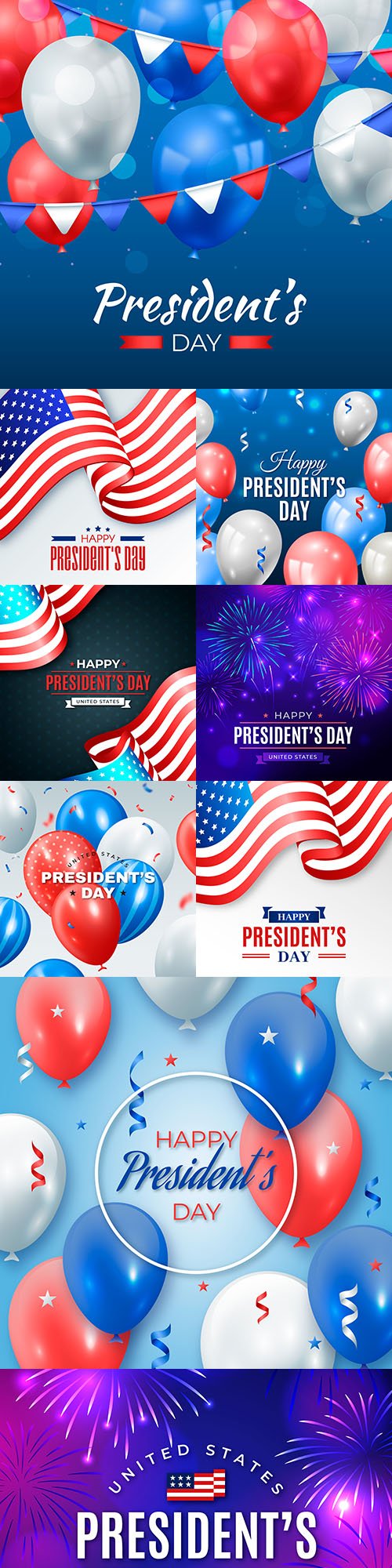 Happy President's Day decorative illustrations 4