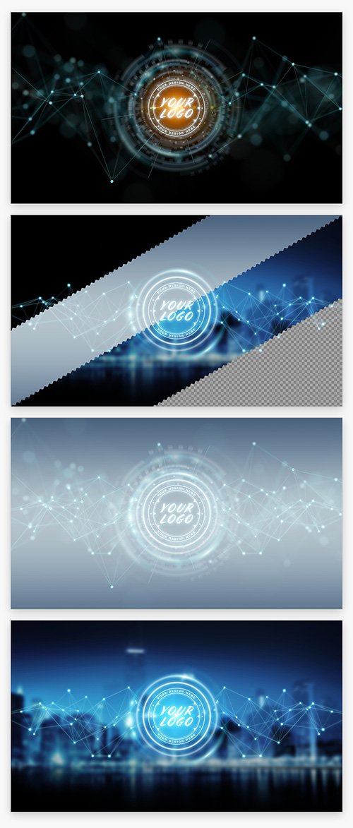Isolated Tech Circle Connections Mockup