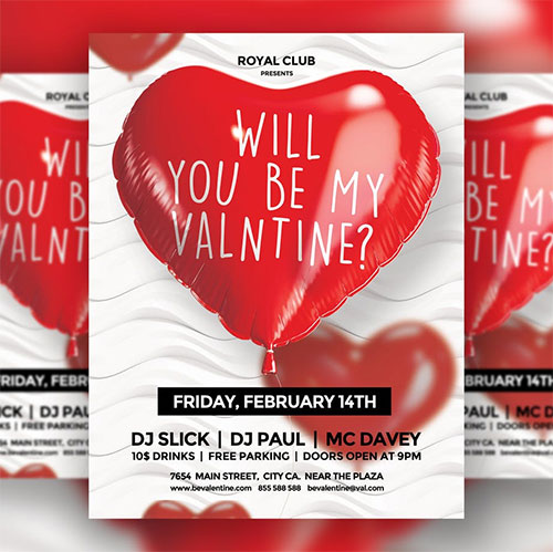 Valentines Day Flyer PSD Template Vol.1