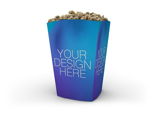 3D Popcorn Box Mockup